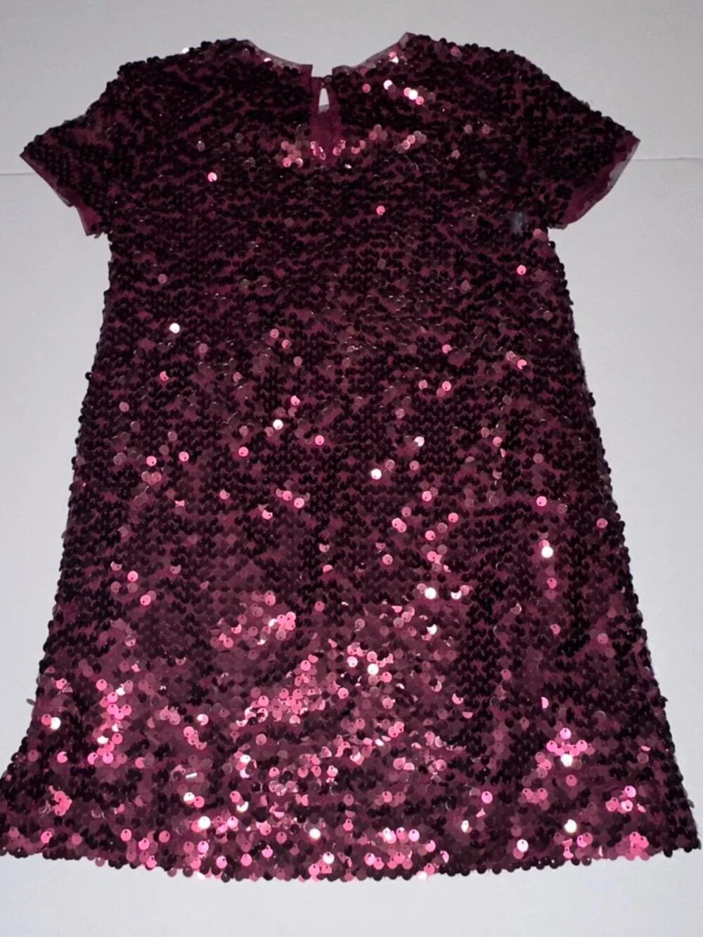 Gap Kids Girls Burgundy Sequin Party Dress Size ( S 6-7 ) Holiday Special